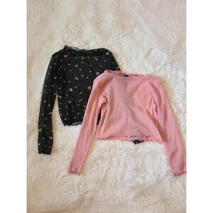 Girls Old Navy Sheer Mesh Long Sleeved Tops Lot Of 2 Size Xs 5